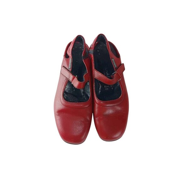 MEPHISTO Runoff Air-Jet System Leather Woman’s Red Mary Jane Comfort Shoes sz 6 - Picture 5 of 11